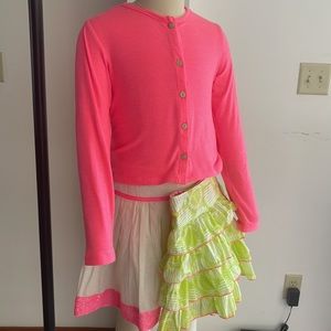 Room Seven girls skirts and button up cardigan 3 pc set
